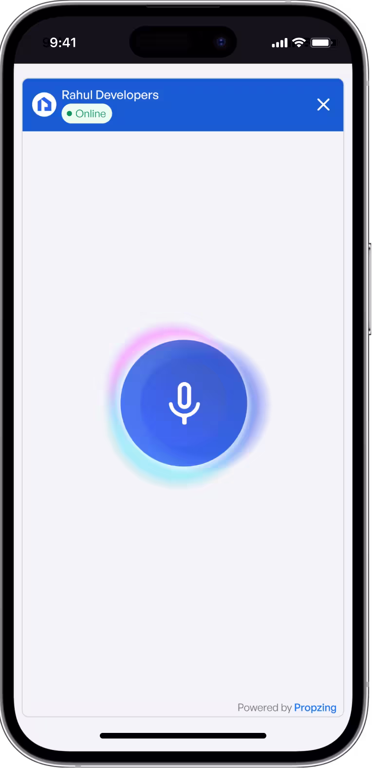 Propzing AI Agent opens in iPhone 15
